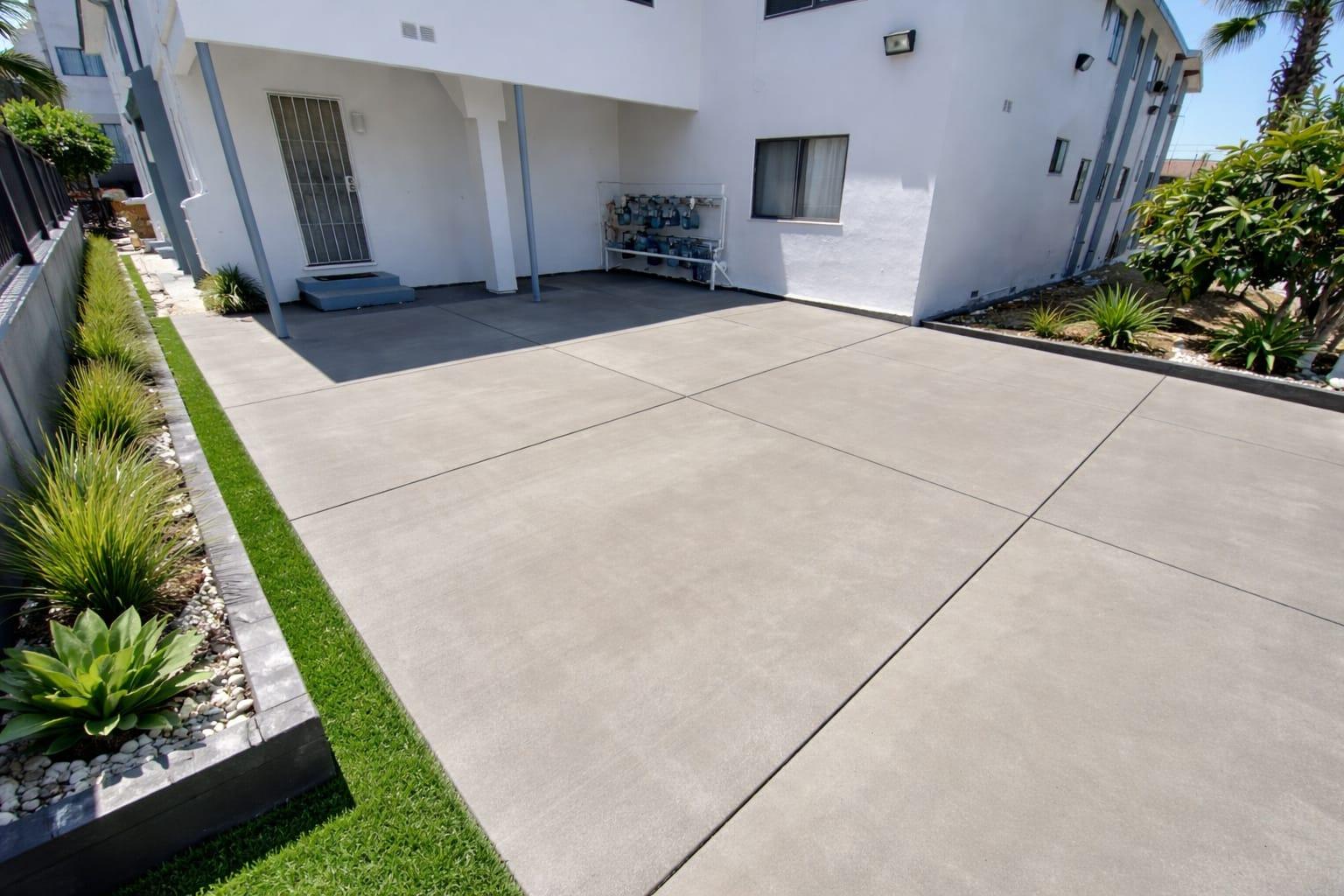 Concrete Driveway (2) - Line of Art Construction, Los Angeles