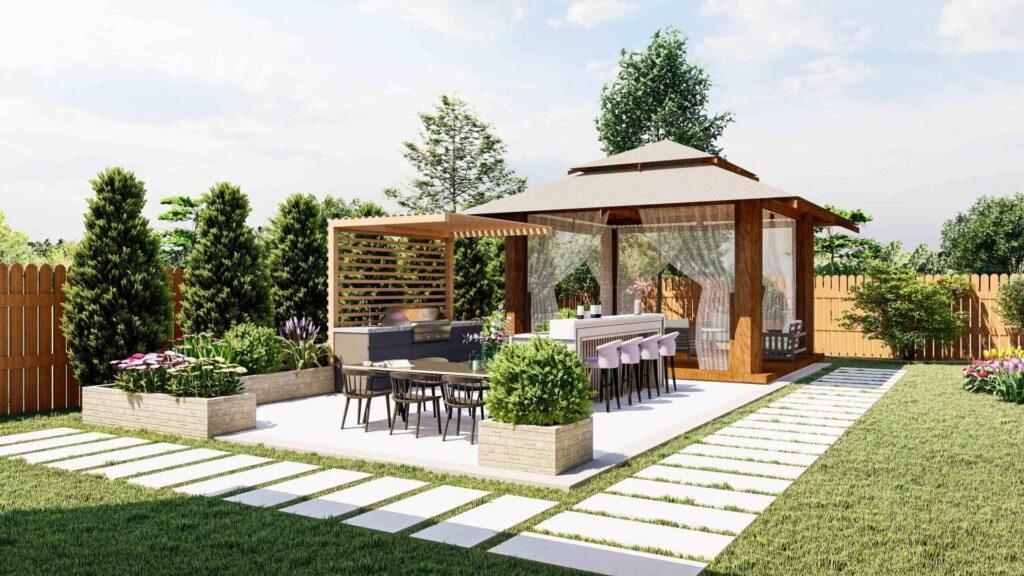 backyard remodeled
