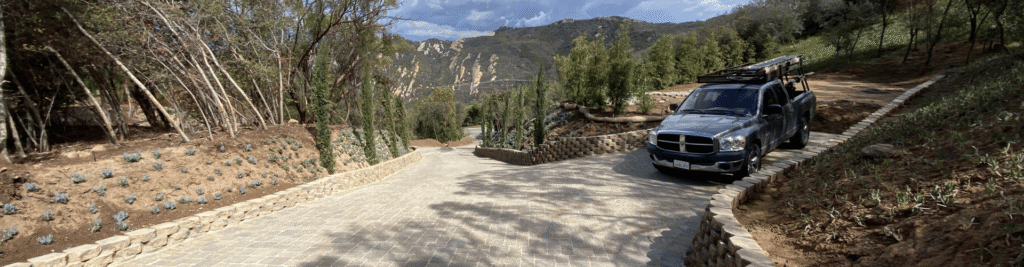 Calabasas ca driveway remodel - Line of Art Construction, Los Angeles