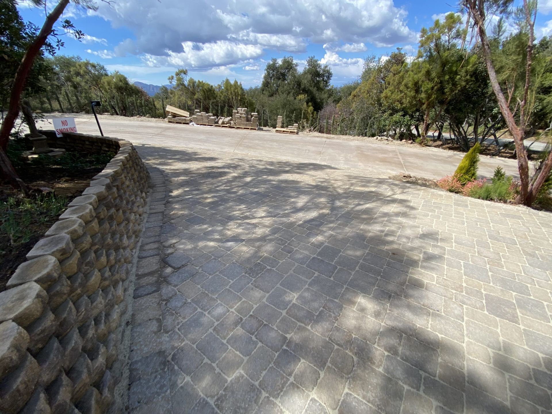 Calabasas driveway installation - Line of Art Construction, Los Angeles
