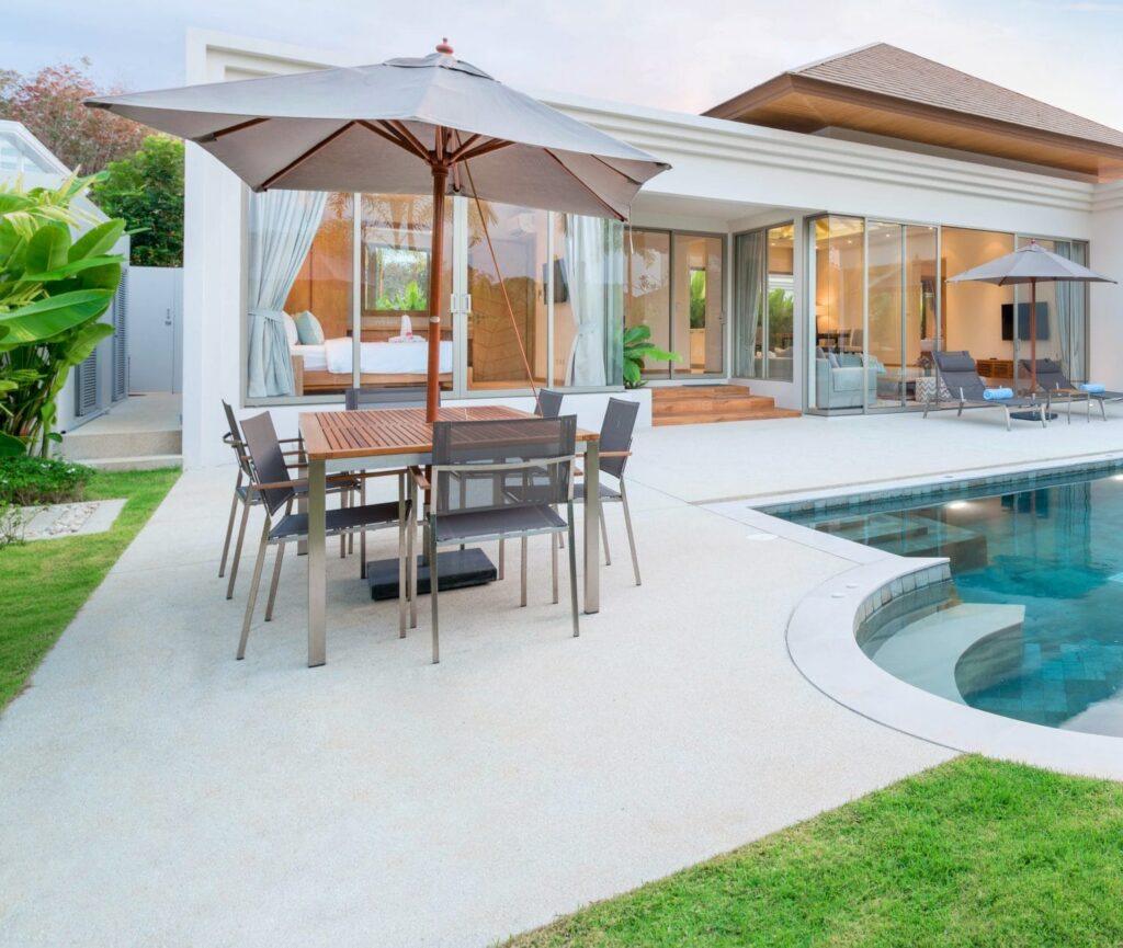 custom patio and pool
