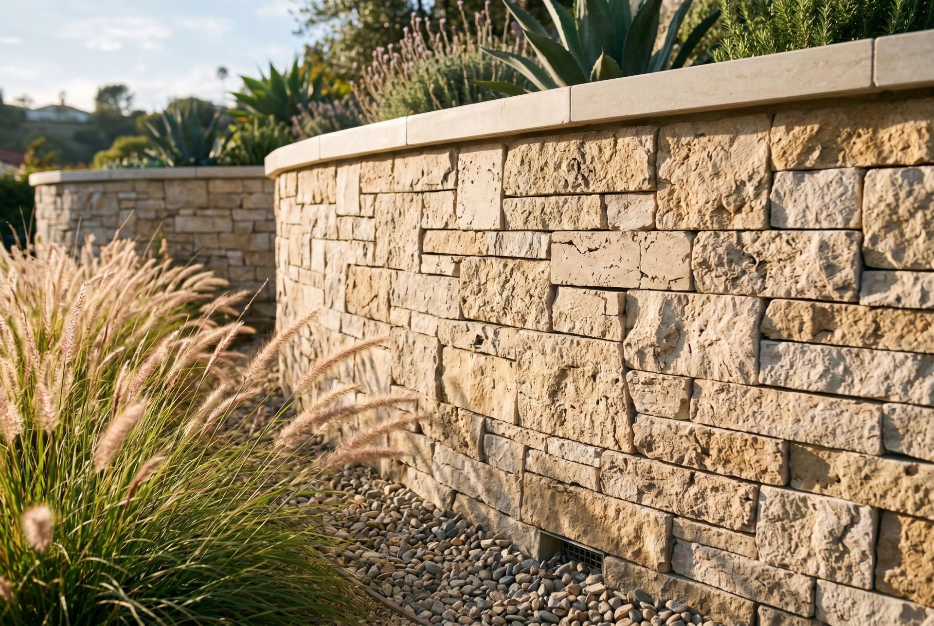 retaining wall by belgard
