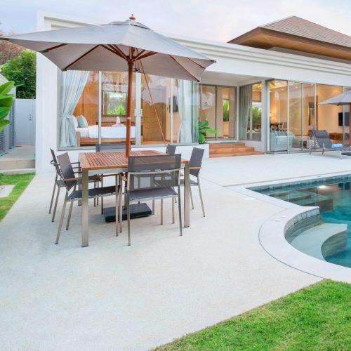 custom patio and pool